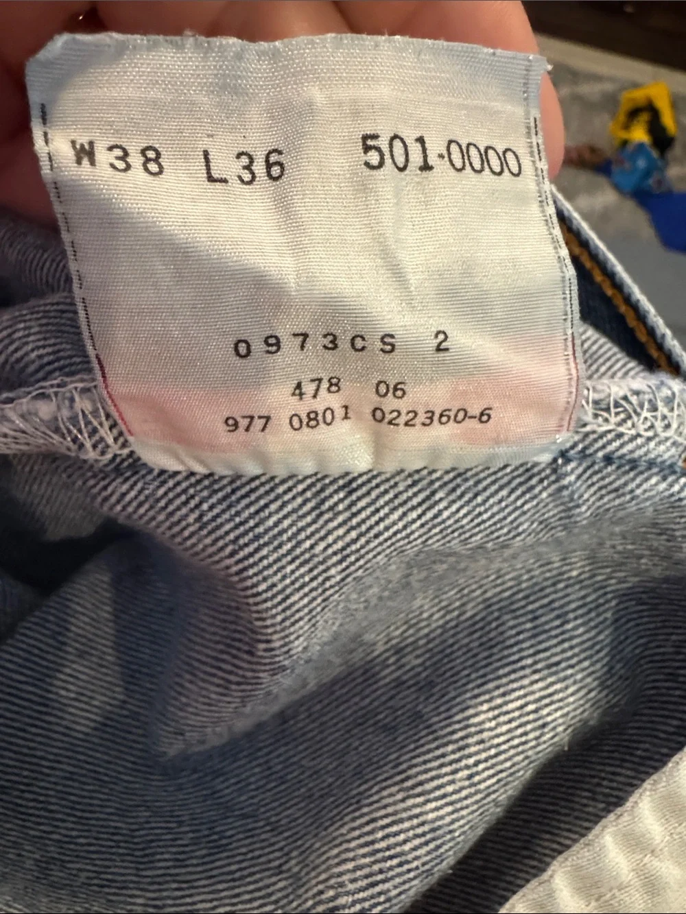 Vintage 2001 Levi's 501 Men's Straight Leg Button Fly  Jeans in Dark Blue